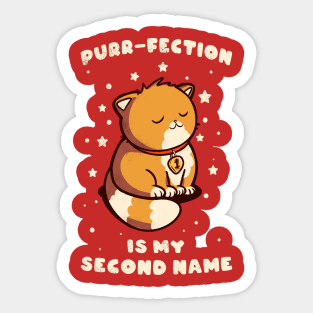 Purr-fection Sticker